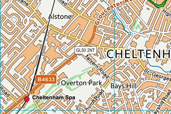 GL50 2NT map - OS VectorMap District (Ordnance Survey)