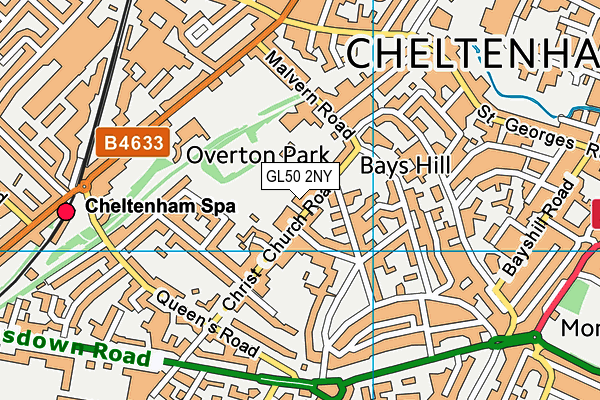 Dean Close Airthrie map (GL50 2NY) - OS VectorMap District (Ordnance Survey)