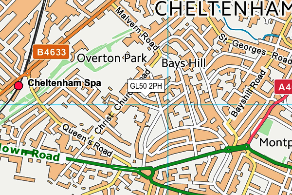 GL50 2PH map - OS VectorMap District (Ordnance Survey)