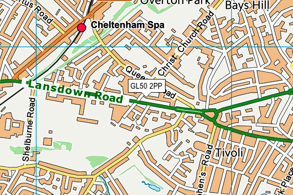 GL50 2PP map - OS VectorMap District (Ordnance Survey)