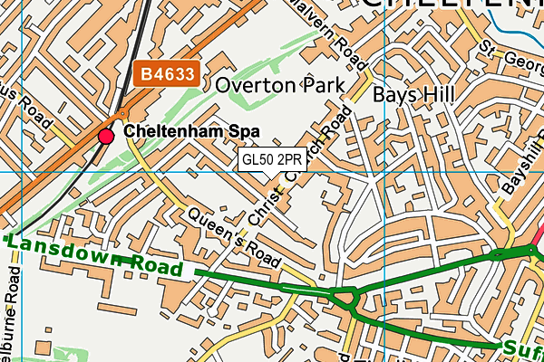 GL50 2PR map - OS VectorMap District (Ordnance Survey)