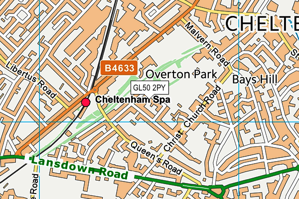 GL50 2PY map - OS VectorMap District (Ordnance Survey)