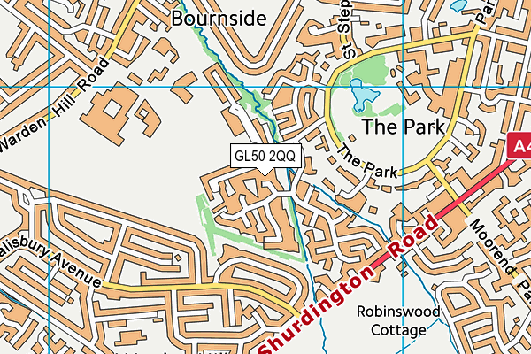 GL50 2QQ map - OS VectorMap District (Ordnance Survey)