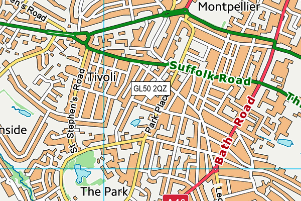 GL50 2QZ map - OS VectorMap District (Ordnance Survey)