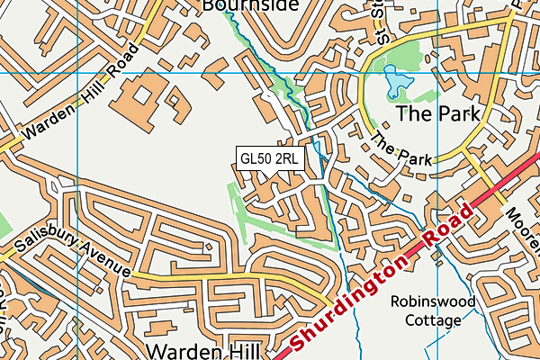 GL50 2RL map - OS VectorMap District (Ordnance Survey)