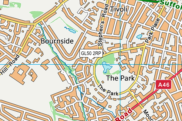 GL50 2RP map - OS VectorMap District (Ordnance Survey)