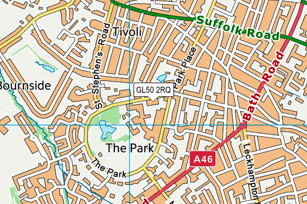 GL50 2RQ map - OS VectorMap District (Ordnance Survey)