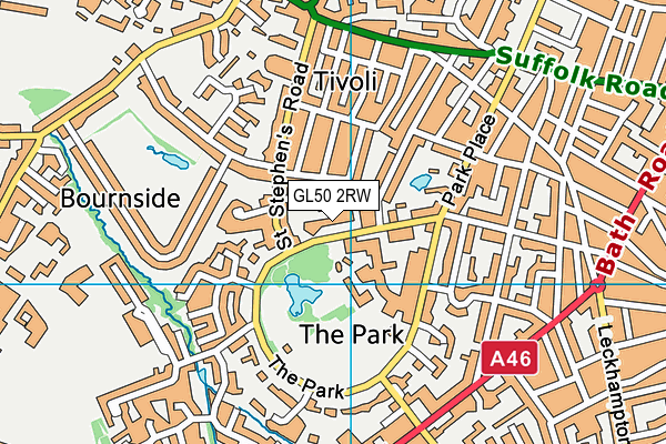 GL50 2RW map - OS VectorMap District (Ordnance Survey)