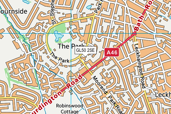 GL50 2SE map - OS VectorMap District (Ordnance Survey)