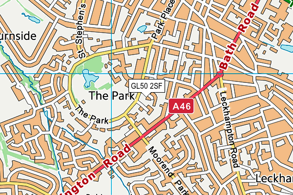 GL50 2SF map - OS VectorMap District (Ordnance Survey)