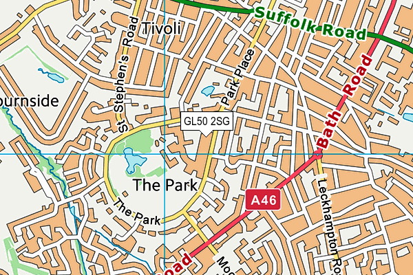 GL50 2SG map - OS VectorMap District (Ordnance Survey)