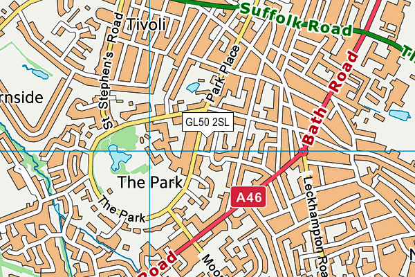 GL50 2SL map - OS VectorMap District (Ordnance Survey)