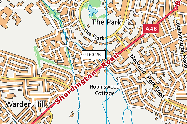 GL50 2ST map - OS VectorMap District (Ordnance Survey)