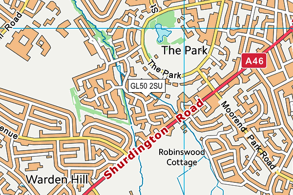 GL50 2SU map - OS VectorMap District (Ordnance Survey)