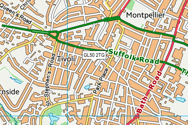 GL50 2TG map - OS VectorMap District (Ordnance Survey)