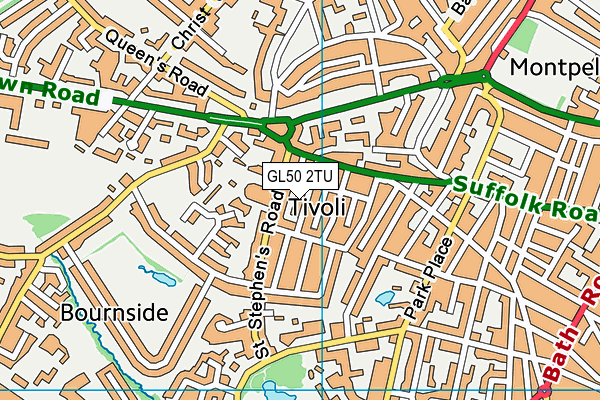 GL50 2TU map - OS VectorMap District (Ordnance Survey)