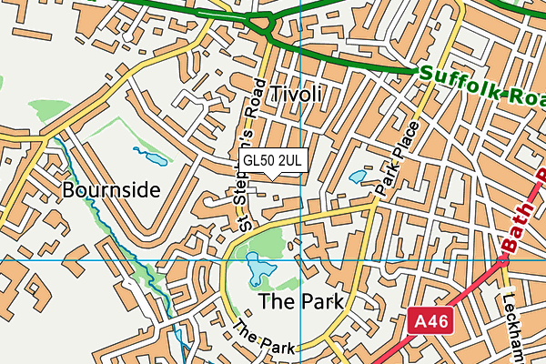 GL50 2UL map - OS VectorMap District (Ordnance Survey)