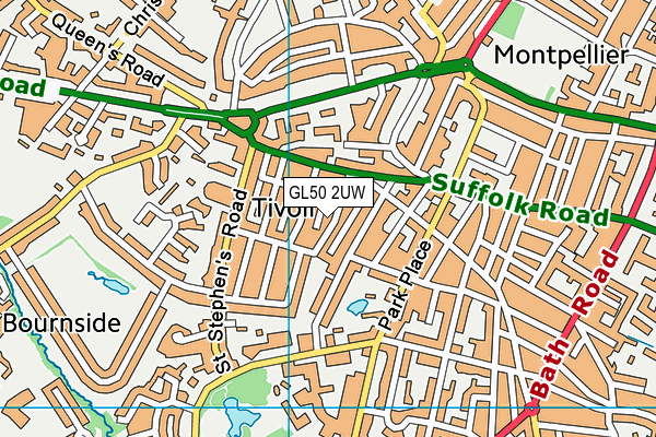 GL50 2UW map - OS VectorMap District (Ordnance Survey)