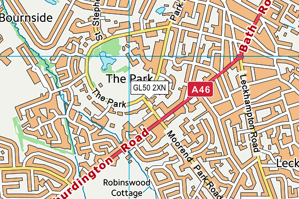 GL50 2XN map - OS VectorMap District (Ordnance Survey)