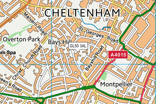 GL50 3AL map - OS VectorMap District (Ordnance Survey)