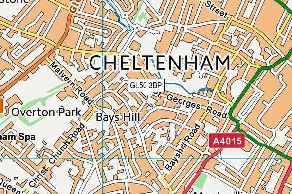 GL50 3BP map - OS VectorMap District (Ordnance Survey)