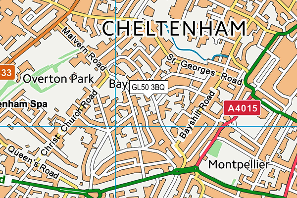 GL50 3BQ map - OS VectorMap District (Ordnance Survey)