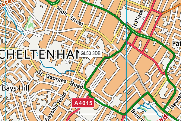 GL50 3DB map - OS VectorMap District (Ordnance Survey)