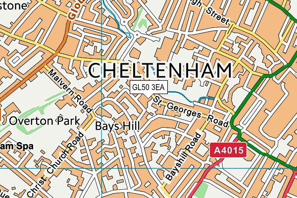 GL50 3EA map - OS VectorMap District (Ordnance Survey)