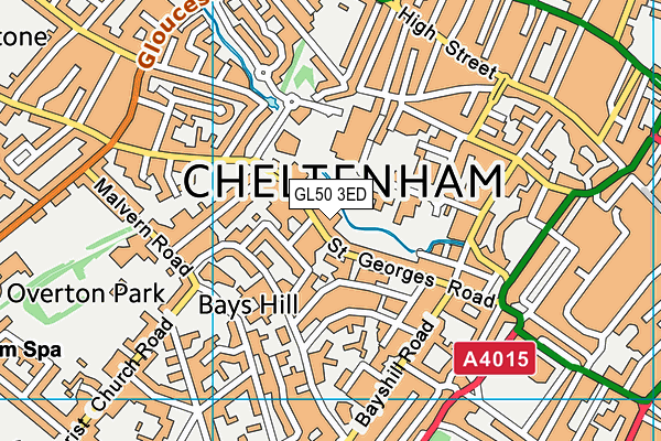 GL50 3ED map - OS VectorMap District (Ordnance Survey)