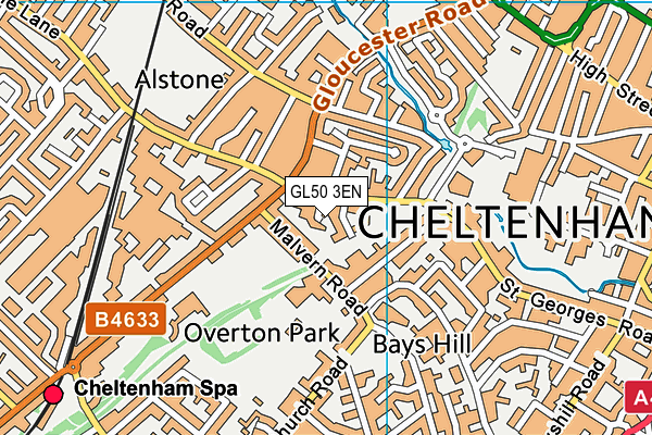 GL50 3EN map - OS VectorMap District (Ordnance Survey)