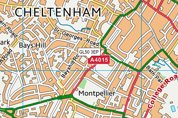 Cheltenham Ladies' College map (GL50 3EP) - OS VectorMap District (Ordnance Survey)