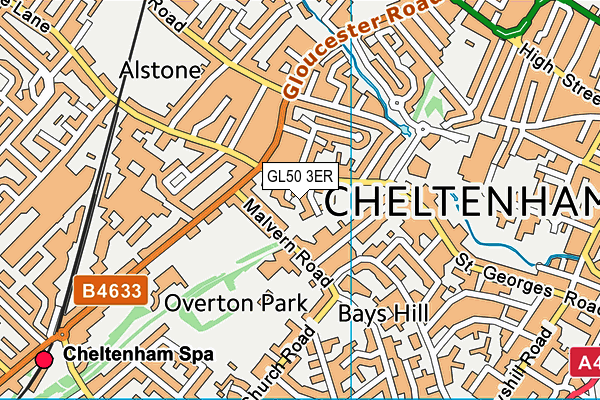 GL50 3ER map - OS VectorMap District (Ordnance Survey)