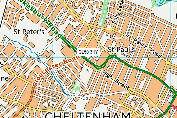 GL50 3HY map - OS VectorMap District (Ordnance Survey)