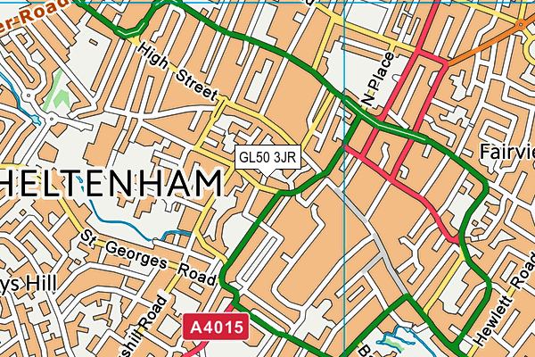 GL50 3JR map - OS VectorMap District (Ordnance Survey)