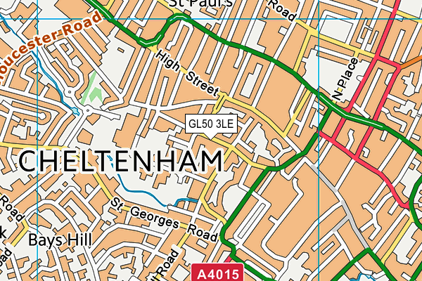 Chelsea Spa Ladies Leisure Club (Closed) map (GL50 3LE) - OS VectorMap District (Ordnance Survey)