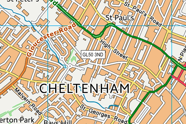 GL50 3ND map - OS VectorMap District (Ordnance Survey)