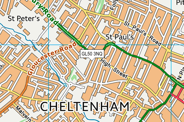 GL50 3NQ map - OS VectorMap District (Ordnance Survey)