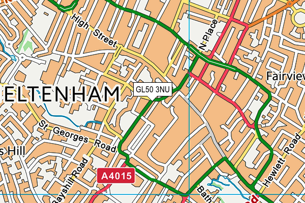 GL50 3NU map - OS VectorMap District (Ordnance Survey)