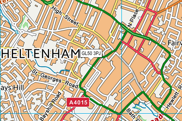 GL50 3PJ map - OS VectorMap District (Ordnance Survey)