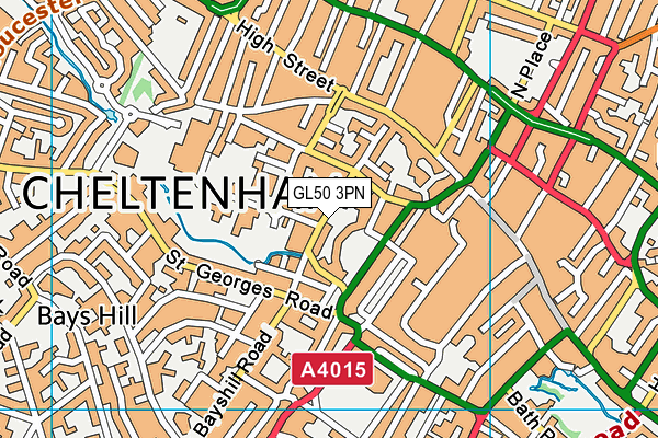 GL50 3PN map - OS VectorMap District (Ordnance Survey)