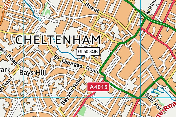 GL50 3QB map - OS VectorMap District (Ordnance Survey)