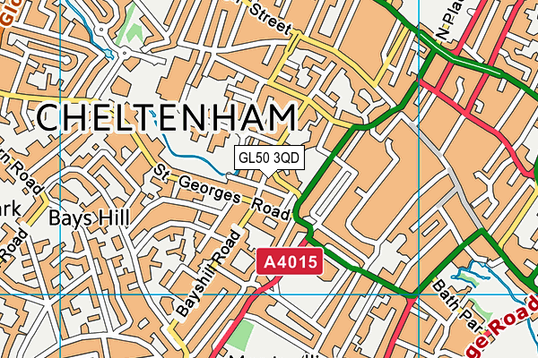 GL50 3QD map - OS VectorMap District (Ordnance Survey)