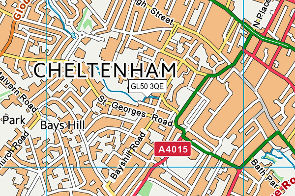 GL50 3QE map - OS VectorMap District (Ordnance Survey)