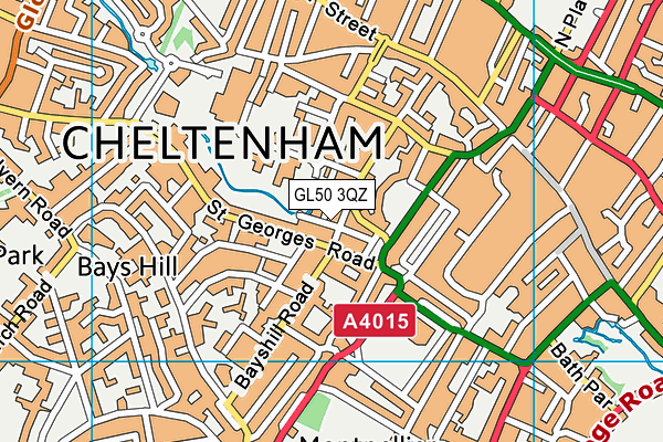 GL50 3QZ map - OS VectorMap District (Ordnance Survey)