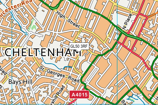 GL50 3RF map - OS VectorMap District (Ordnance Survey)