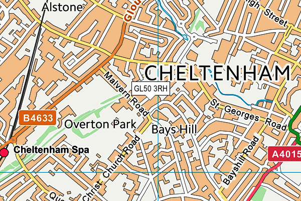 GL50 3RH map - OS VectorMap District (Ordnance Survey)