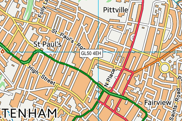 GL50 4EH map - OS VectorMap District (Ordnance Survey)