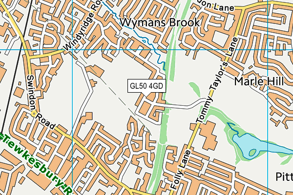 GL50 4GD map - OS VectorMap District (Ordnance Survey)