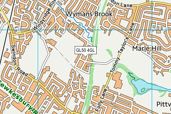 GL50 4GL map - OS VectorMap District (Ordnance Survey)