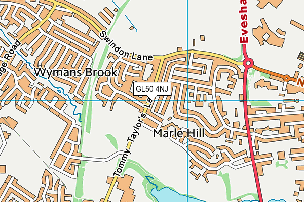 GL50 4NJ map - OS VectorMap District (Ordnance Survey)
